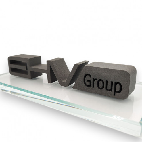 3D Logo Award auf Glas