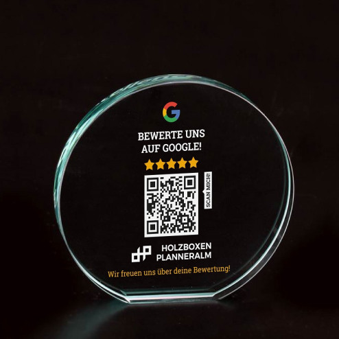 Budget Glas Aufsteller Circle