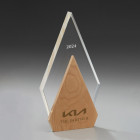 Chamonix Award aus Glas und Holz mit individueller Gravur - 59902 - Awards
