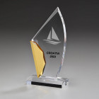 Gold Trophy aus Acrylglas mit Goldapplikation - Awards