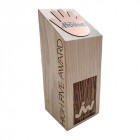 Holz Cubix Plate Award mit speziell zugeschnittener Acrylplatte oben auf und 3 Gravurpositionen - awards.at