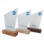 Holz Glas Award Premio Ansicht Sockel Holzarten - Awards