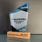 Holz Glas Award Success Druck auf Glas und Gravur auf Holzsockel - Award Made by ebets