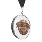 Holz-Glas-Medaille Finn mit individuell zugeschnittenem Holzemblem - ebets - awards