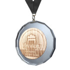 Holz-Glas-Medaille Finn mit individuell graviertem Holzemblem Beispiel Brauerei - ebets - awards