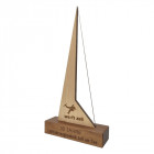 Holz Glas Trophy Sky mit Gravur auf 2 Positionen Kundenbeispiel - Awards