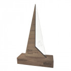 Holz Glas Trophy Sky aus Nussholz  mit Gravur - Awards
