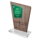Holz Trophäe Natural Glass mit individueller Gravur und Druck - Awards