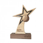 Holz Trophäe Starlight mit Golfball und Gravur - Awards