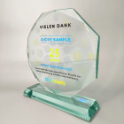Jade Glas Circle Trophy - Seitenansicht rechts - Awards