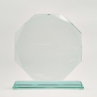 Jade Glas Circle Trophy unbedruckt - Frontalansicht - Awards