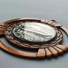 Medaille David 90 mm in Bronze mit 3D-Emblem - ebets - awards