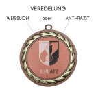 Medaille Florian mit graviertem Emblem in weiß oder anthrazit - ebets - awards