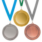 Medaille Klassiker mit dezentem Muster in 3 Farben - awards