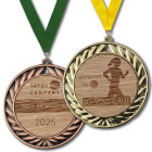 Medaille Leon Beispiele mit gravierten Holz Emblemen - ebets - awards
