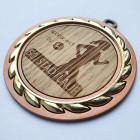 Medaille Marie in Bronze mit Holzemblem graviert - ebets - awards