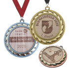Medaille Marie in Bronze, Silber & Gold mit Holzemblem - ebets - awards