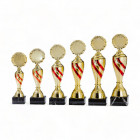 Pokal Mailand in Gold mit dezenten roten Elementen - in 6 Größen erhältlich - Awards