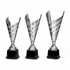 Großer Silber Pokal in gefächerter, offener Kelchform - erhältlich in 3 Größen - Awards