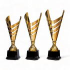 Großer Gold Pokal in gefächerter, offener Kelchform - erhältlich in 3 Größen - Awards