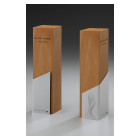 Edler Timber Step Award aus Holz und Metall mit Gravur oder Druck