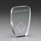 Unity Crystal Award aus Kristallglas mit UV-Druck und Gravur - Awards