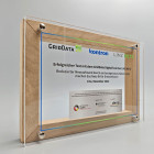 Wood Frame Ehrentafel A4 Querformat - mit 5C Druck - ebets - Awards
