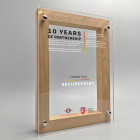 Wood Frame Ehrentafel A4 mit individuellem 5C Druck - ebets - Awards