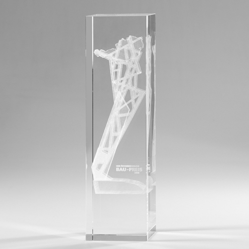 Award mit dreidimensionaler Gravur