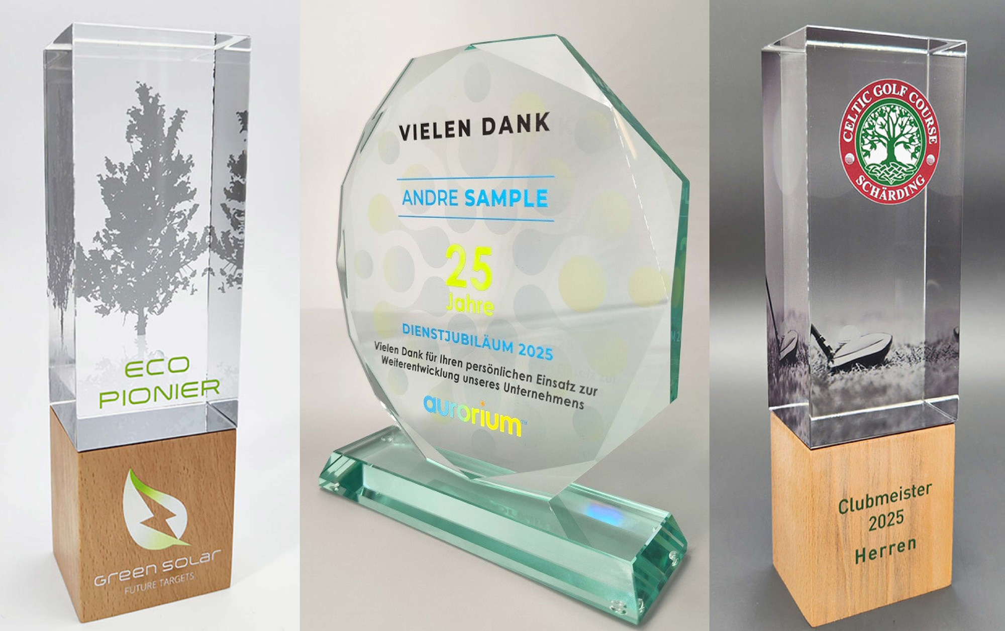 Glasdruck mit Wirkung - Druck Rückseite Semitransparent, Vorderseite mit Deckweiß
