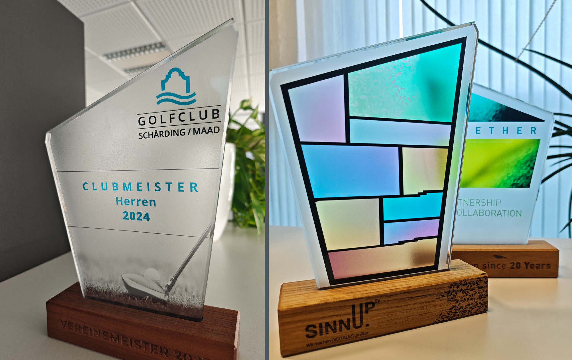 Glasdruck mit Wirkung - Druck auf Satinoglas