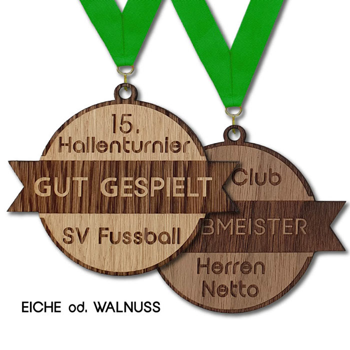 Holz Medaille Windbaum aus Vollholz