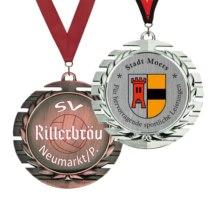 Medaille Günstig  mit 4C Druck in Silber- und Bronzeoptik