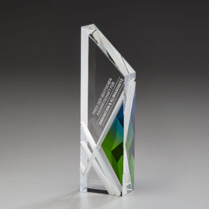 Awareness Award aus Kristallglas bedruckt - ebets GmbH - awards.at