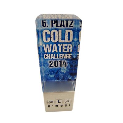 Acryl Award mit Metallsockel bedruckt & graviert