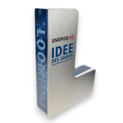 Acryl Metall Award mit Druck und seitlicher Gravur