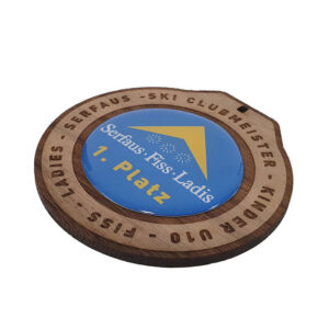 Holz Medaille 3D Wood - Beispiel Skiclubmeisterschaft - Made by ebets - Awards.at
