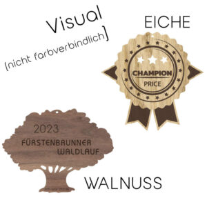 Holz Medaille Do it Yourself Sonderanfertigung - Beispielezuschnitte - Made by ebets - awards.at
