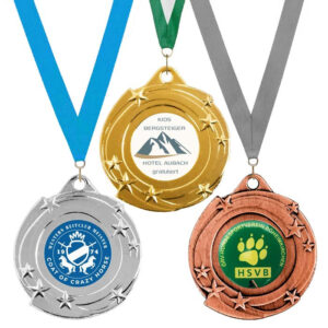 Metall Medaille Star in 3 Farben - awards